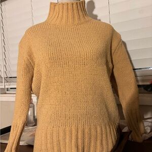Anthropologie Golden Turtleneck Sweater